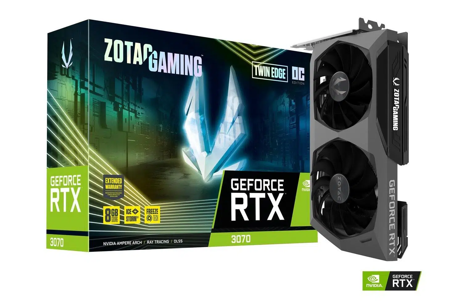 RTX 3070 Zotac_1 Tarjeta de Video Nvidia RTX 3070 - Zotac Twin Edge OC - 8 GB GDDR6 - Imagen 1