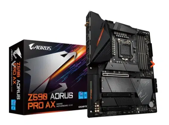 AORUS Z590 PRO AX_1 Placa Madre Gigabyte Z590 Aorus Pro AX, Socket LGA 1200 (Incluye WiFi y Bluetooth) - Imagen 1
