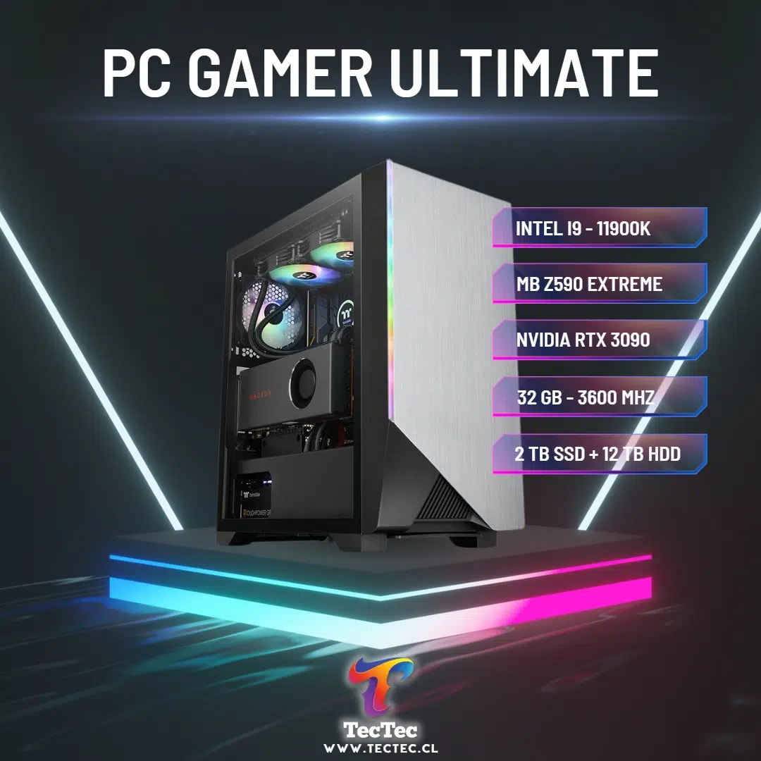 11 Noviembre_weekend sale_1_WEB PC Gamer Ultimate, i9 11900K, RTX 3090, 32 GB 3600 MHZ, 2 TB SSD , 12 TB HDD, 1000W 80 Plus Gold, Refrigeración Líquida, ARGB, Win 10 Pro. - Imagen 1