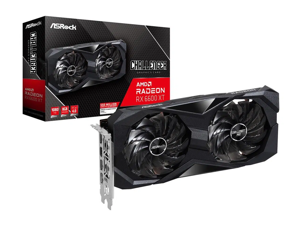 RX 6600 XT AsRock Challenger_1 AMD RX 6600 XT | 8 GB VRAM | AsRock Challenger | Nueva Open Box - Imagen 1