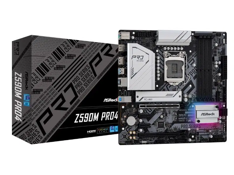 Z4590M PRO 4_8_canva Placa Madre Intel AsRock Z590M PRO4, LGA 1200, mATX - Imagen 1