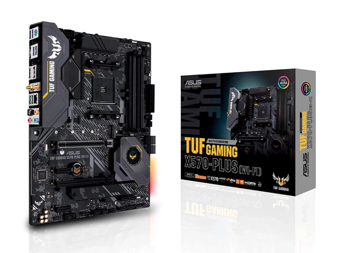 Placa Madre TUF Gaming X570-Plus WiFi, AMD AM4, ATX Placa Madre AMD ASUS TUF Gaming X570 Plus WiFi AM4 ATX (Open Box) - Imagen 1