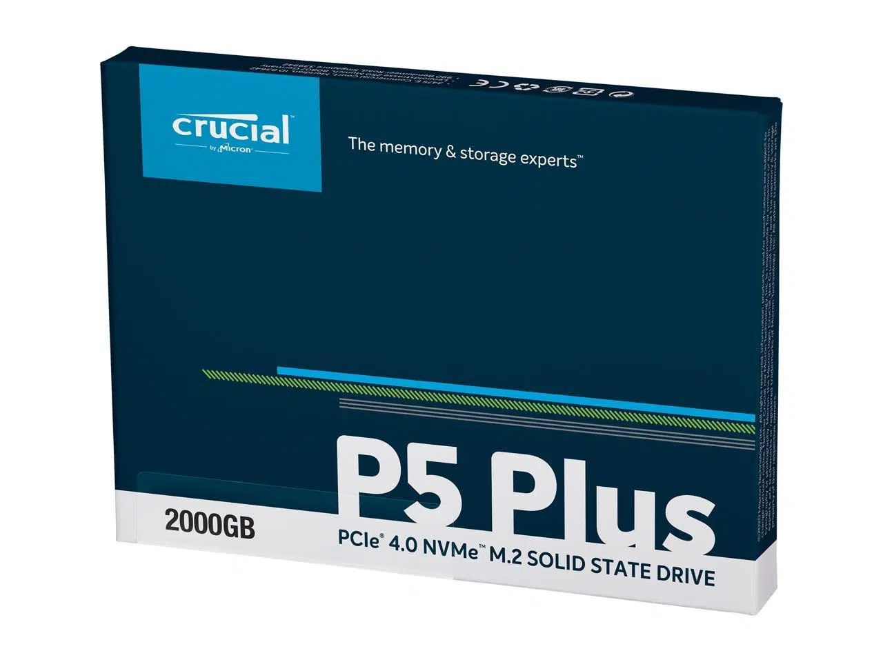 Unidad SSD 2 TB, PCIe NVMe Gen 4.0, x4 3D NAND, Crucial P5 Plus Unidad SSD 2 TB, PCIe NVMe Gen 4.0, x4 3D NAND, Crucial P5 Plus - Imagen 1
