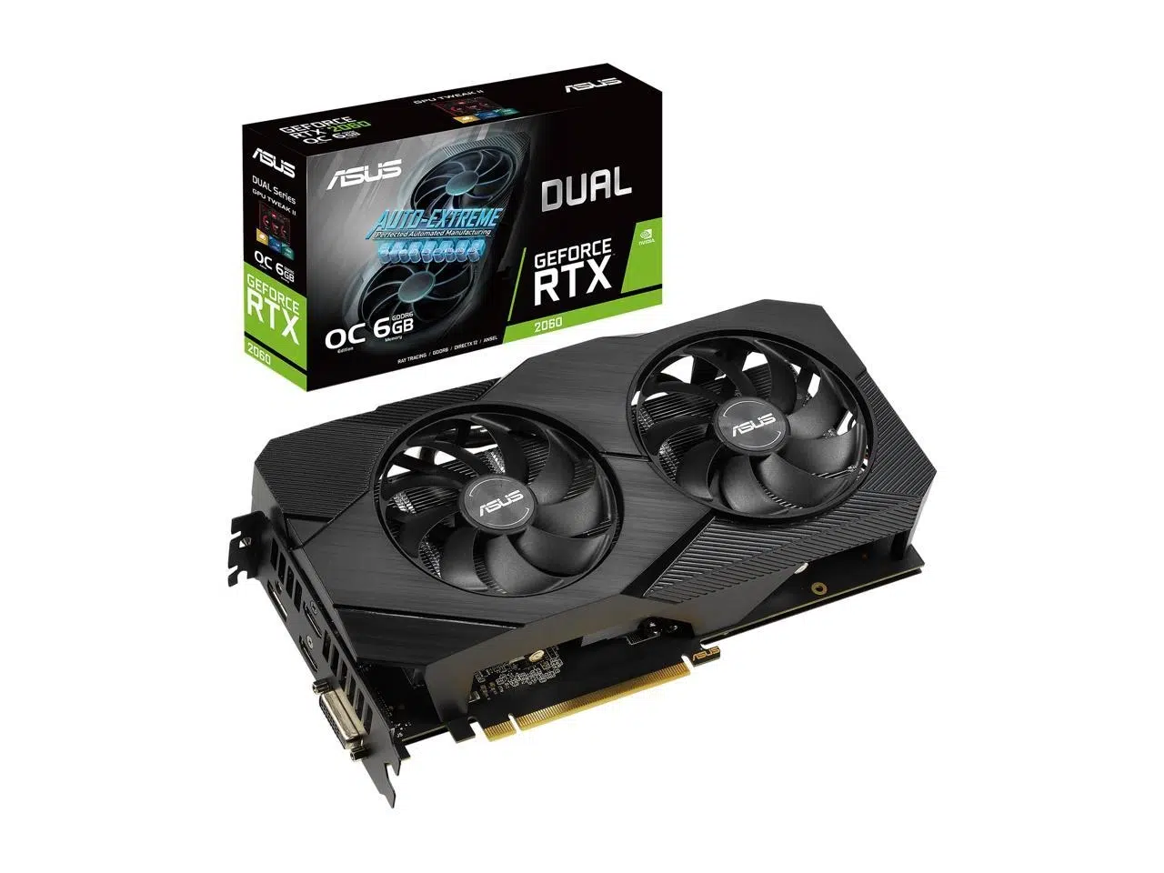 Tarjeta de video Nvidia RTX 2060, 6 GB GDDR6, ASUS Dual Fan Evo (OPEN BOX) Tarjeta de video Nvidia RTX 2060, 6 GB GDDR6, ASUS Dual Fan Evo (Usada) - Imagen 1