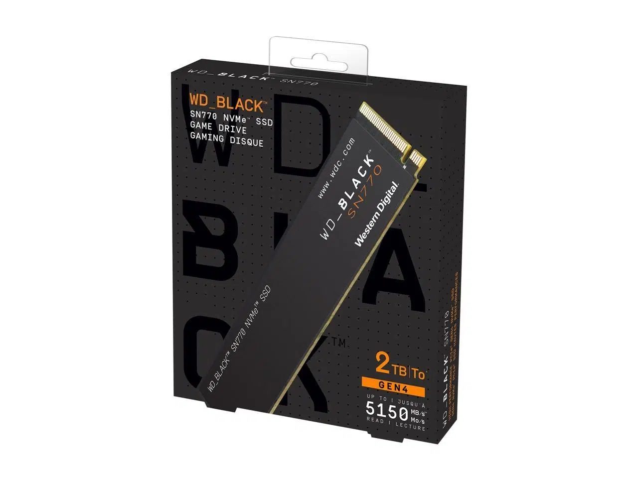 Unidad SSD 2 TB, PCIe NVMe Gen 4.0, Western Digital Black SN770 Unidad SSD 2 TB, PCIe NVMe Gen 4.0, Western Digital Black SN770 - Imagen 1