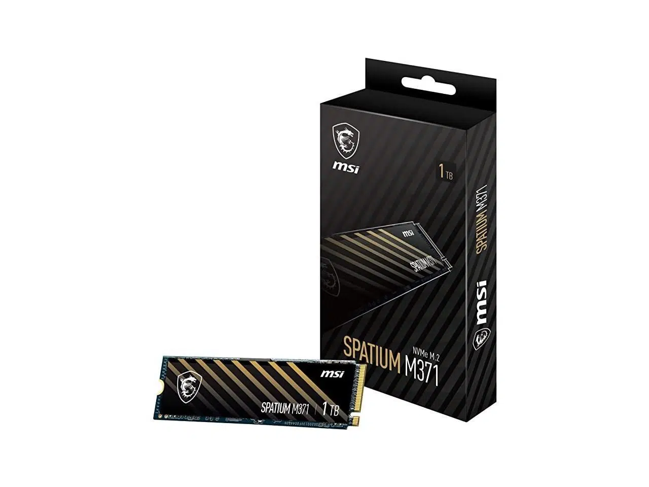 Unidad SSD 1 TB, PCIe NVMe Gen 3.0 x4 3D NAND, MSI Spatium M371 Unidad SSD 1 TB, PCIe NVMe Gen 3.0 x4 3D NAND, MSI Spatium M371 - Imagen 1