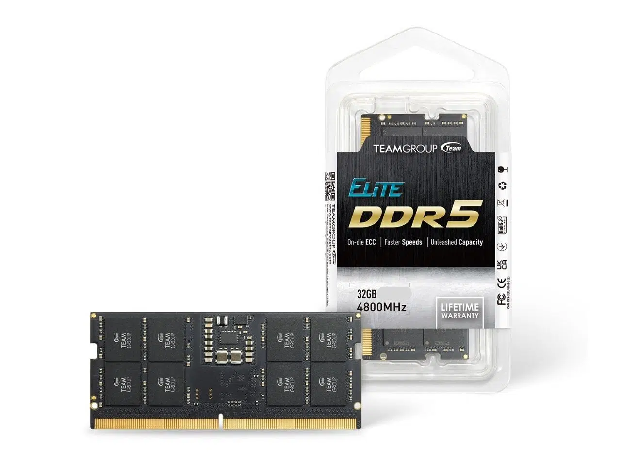 Memoria RAM Notebook 32 GB DDR5 (2x 16GB) 4800 MHz SODIMM, Team Group Elite Memoria RAM Notebook 32 GB DDR5 (2x 16GB) 4800 MHz SODIMM, Team Group Elite - Imagen 1