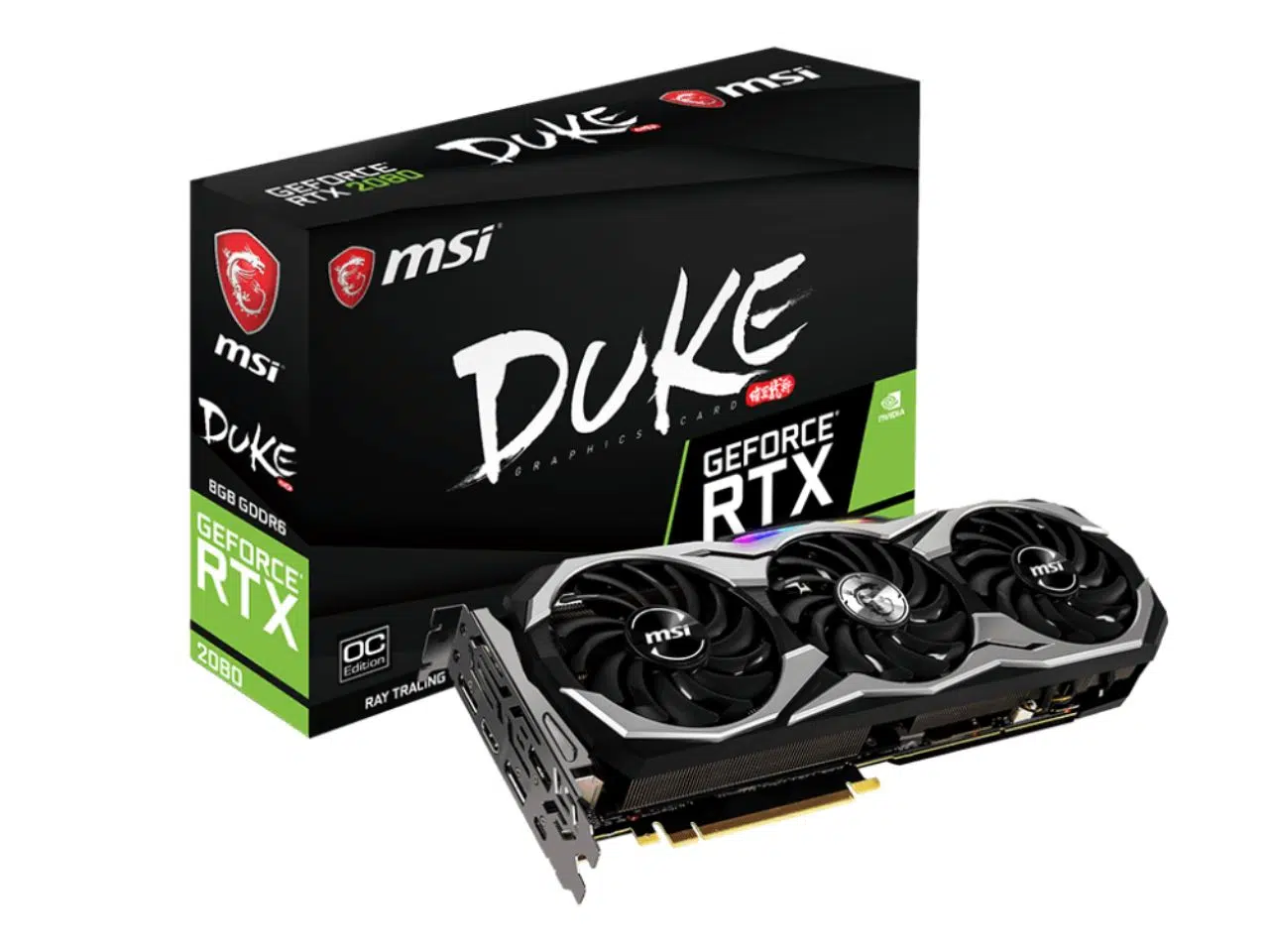 Nvidia RTX 2080, 8 GB GDDR6, MSI Duke OC Nvidia RTX 2080, 8 GB GDDR6, MSI Duke OC - Imagen 1