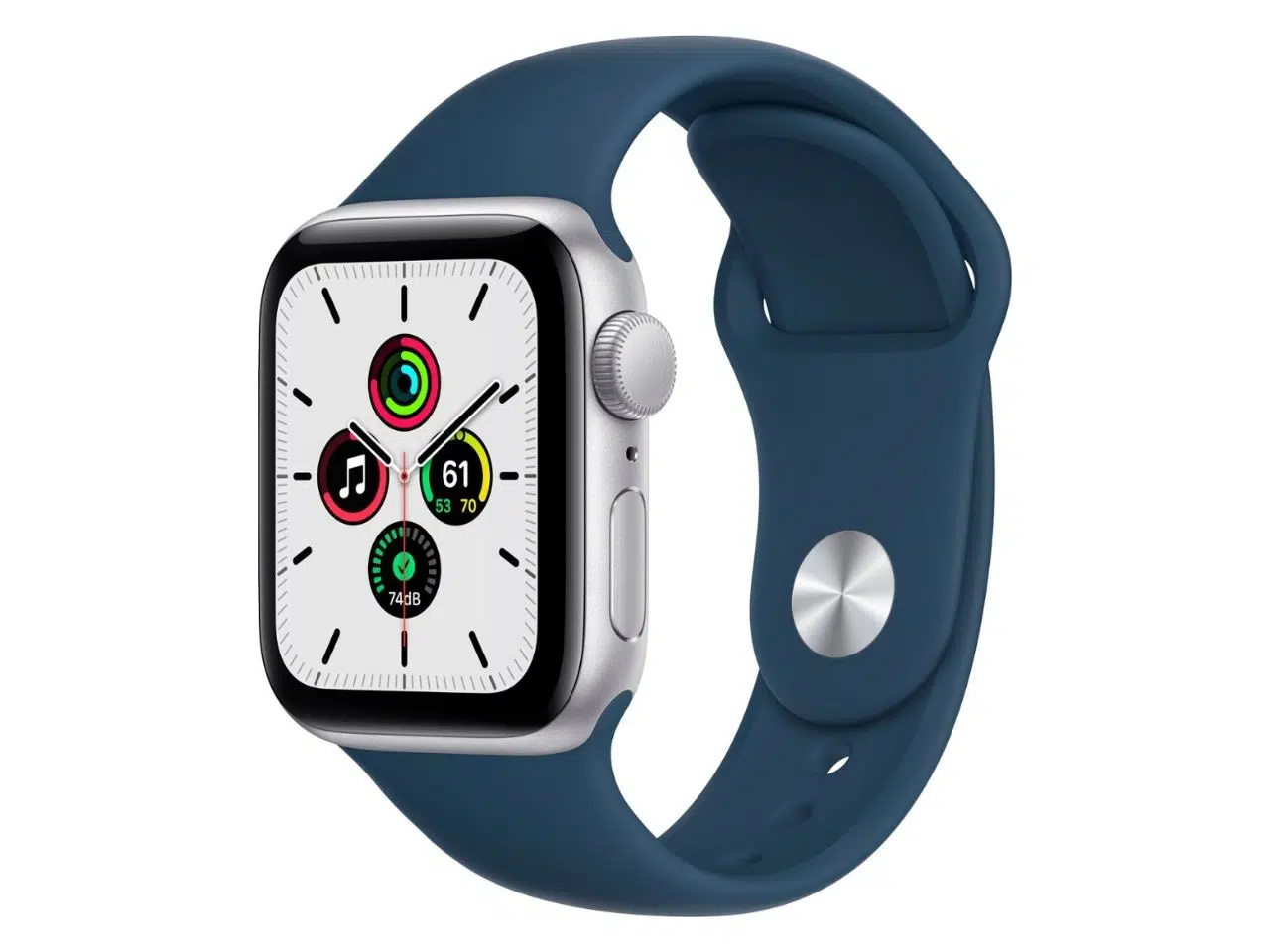 Apple Watch SE 40mm Silver Aluminum Case Abyss Blue Sport Band. MKNY3LL/A (Modelo GPS) Apple Watch SE 40mm Silver Aluminum Case Abyss Blue Sport Band. MKNY3LL/A (Modelo GPS) - Imagen 1