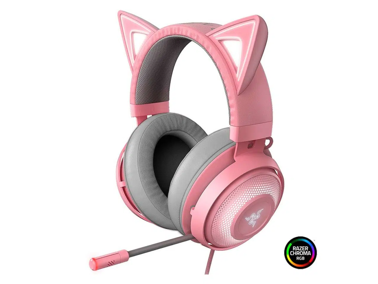 RZAER KITTY CHROMA_1 Audífonos Razer Kraken Kitty Chroma Color Rosa (Open Box) - Imagen 1