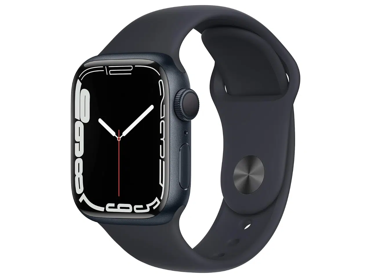 apple watch 7_01 Apple Watch Series 7 41mm GPS Black Aluminum Case Midnight Sport Band (Open Box) - Imagen 1