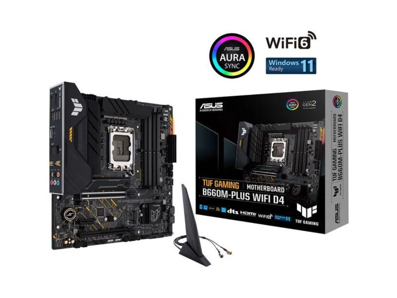 PUBLICACIONES CANVA (3) Placa Madre Intel ASUS TUF Gaming B660M PLUS WiFi D4 DDR4 mATX (Open Box) - Imagen 1