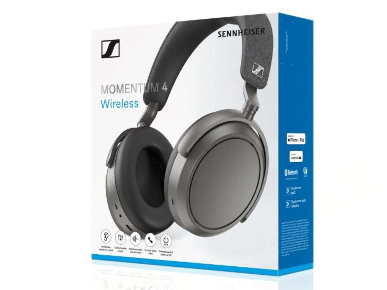 xr:d:DAF_x59GcAo:10,j:8278040253125005108,t:24040716 Audífonos Inalámbricos Sennheiser Momentum 4 Over The Ear Black (Open Box) - Imagen 1