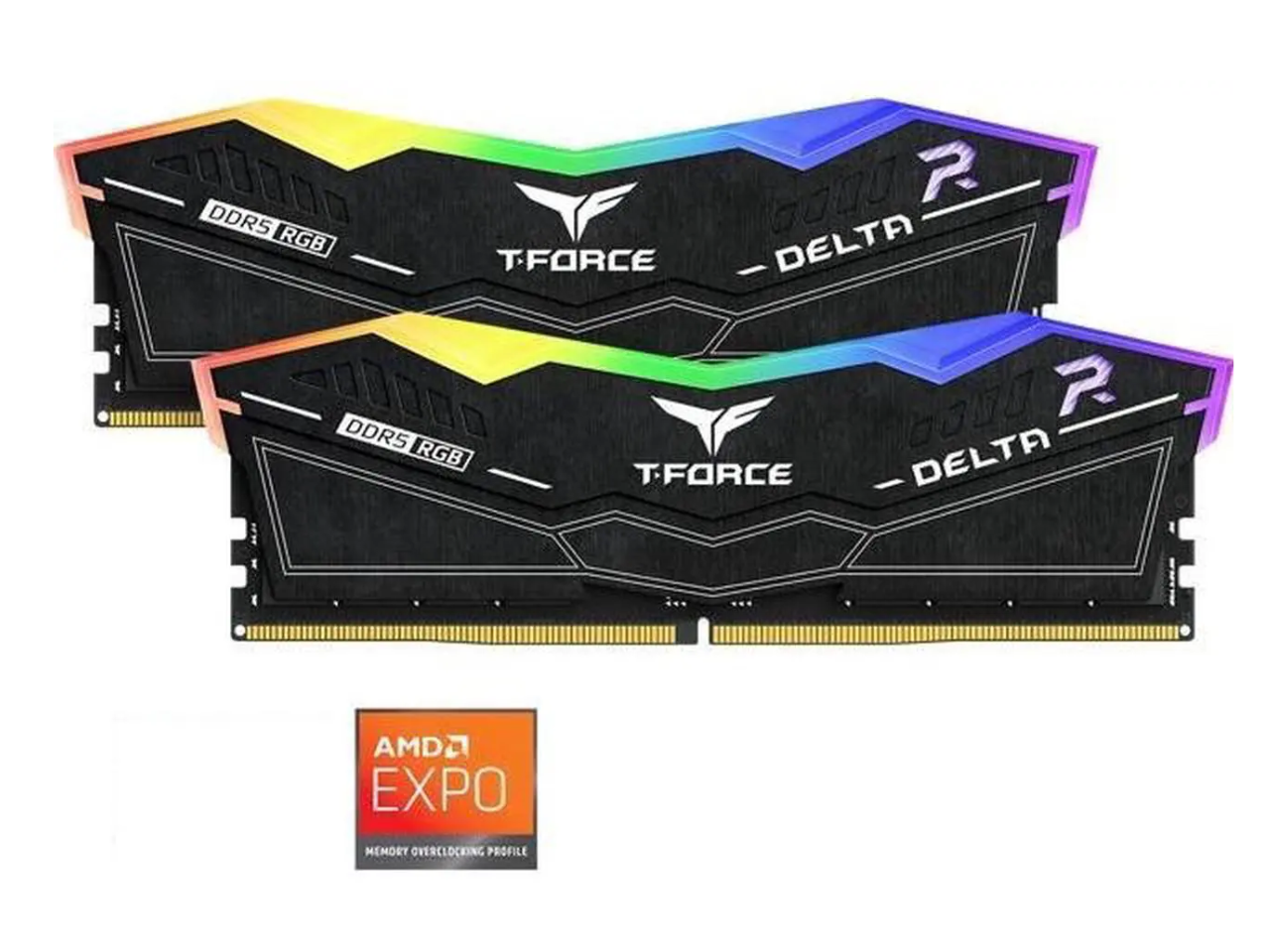 TEAMGROUP DELTA RGB DDR5 Black_1 Memoria RAM 32GB DDR5 (2x 16GB) 6400 MHz | Teamgroup Delta RGB | Black - Imagen 1