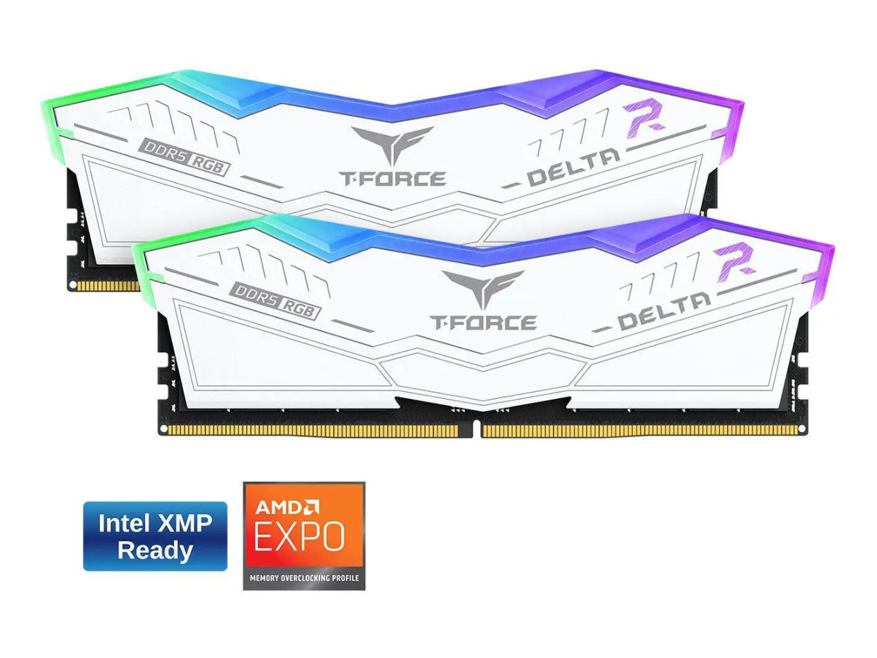 TEAMGROUP DELTA RGB DDR5_1 Memoria RAM 32GB DDR5 (2x 16GB) 6400 MHz | Teamgroup Delta RGB | White - Imagen 1