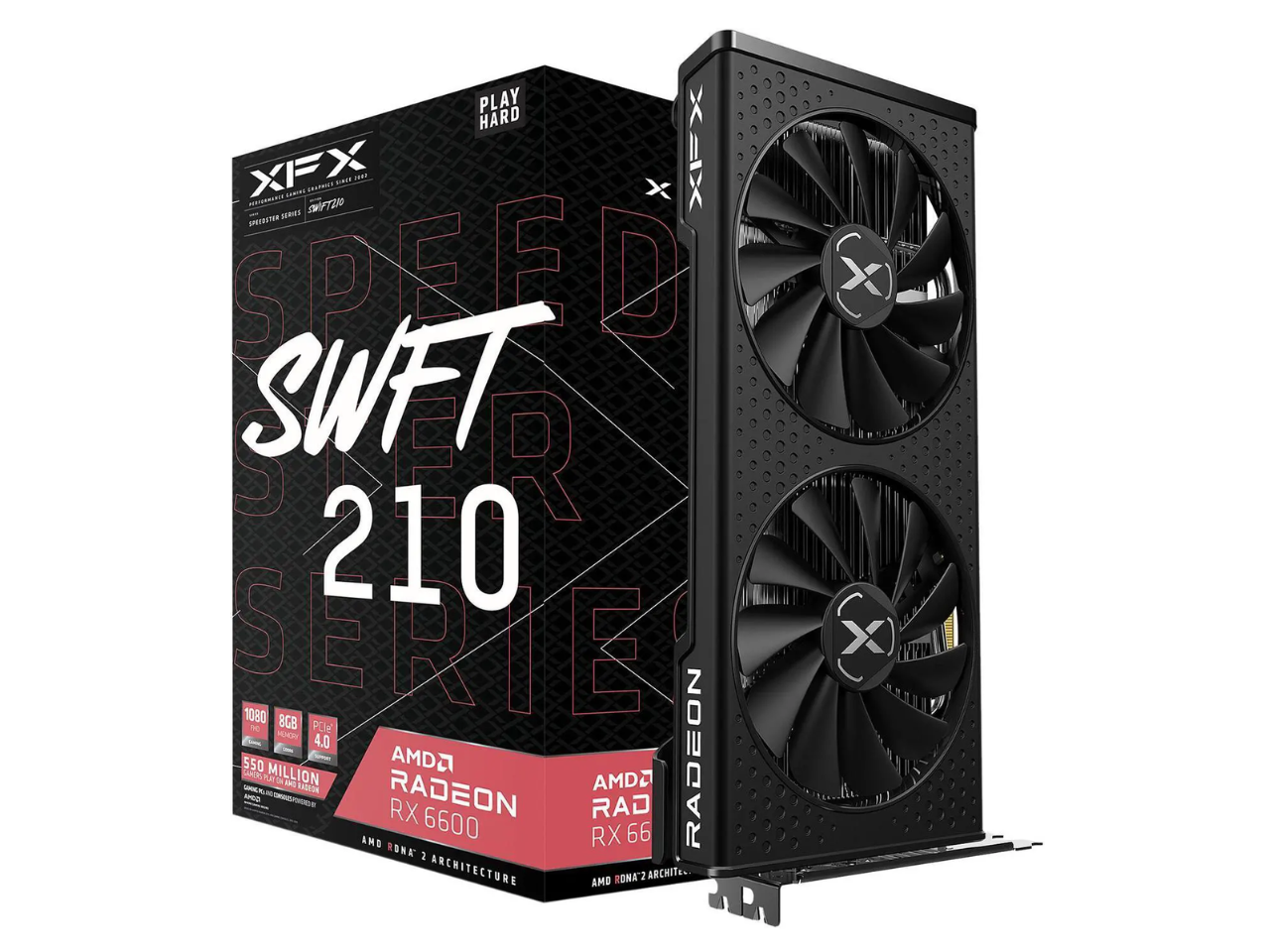 XFX RX 6600_1 Tarjeta de video AMD RX 6600 | 8 GB GDDR6 | XFX SPEEDSTER SWFT 210 | Open Box - Imagen 1