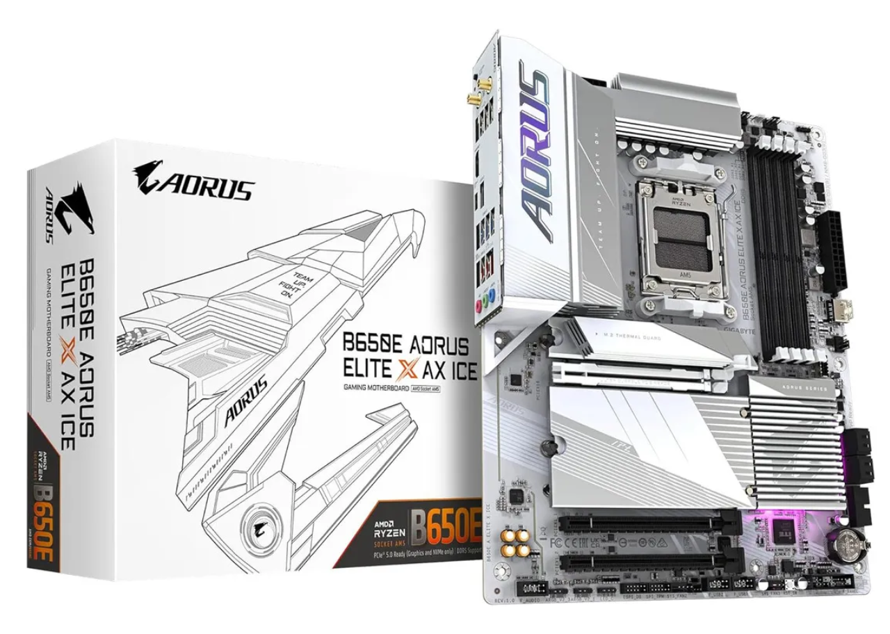 Placa Madre MSI AM5 X870 XB70 GAMING PLUS WiFi ATX (10) Placa Madre AMD AM5 | Aorus B650E Elite X AX Ice WiFi | ATX - Imagen 1
