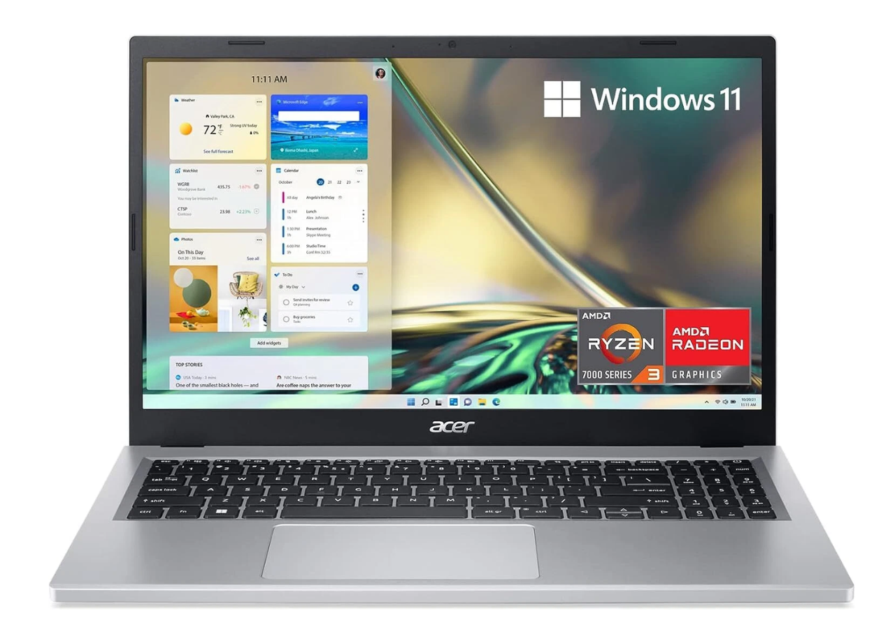 Acer Aspire 3 Ryzen 5_1 Notebook Acer Aspire 3 | AMD Ryzen 5 7520U | 16 GB RAM | 1 TB SSD | 15,6" FHD Pantalla Táctil | Win 11 Home | Reacondicionado Certificado - Imagen 1