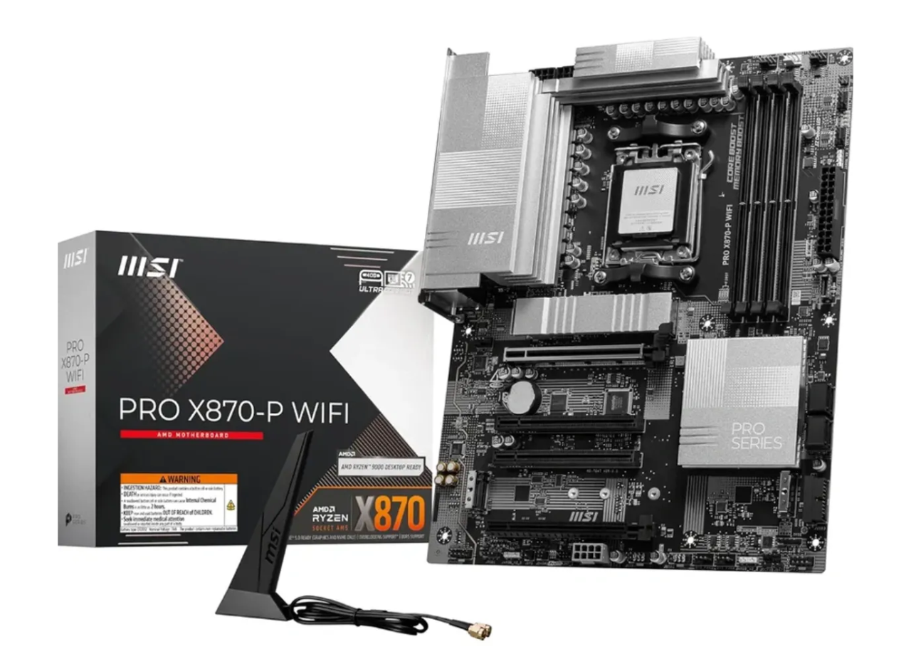 Placa Madre MSI AM5 X870 XB70 GAMING PLUS WiFi ATX (22) Placa Madre AMD AM5 | MSI X870-P WiFi | DDR5 | ATX - Imagen 1
