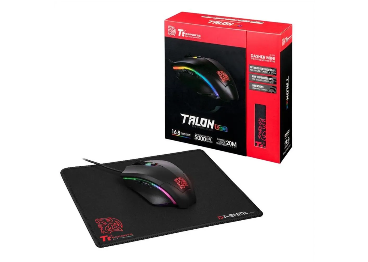 talon_elite_1 Mouse Gamer Thermaltake Talon Elite RGB | Incluye Mouse Pad - Imagen 1