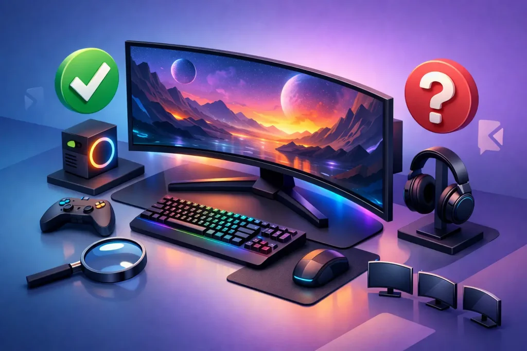Cómo elegir monitor gamer curvo sin fallar