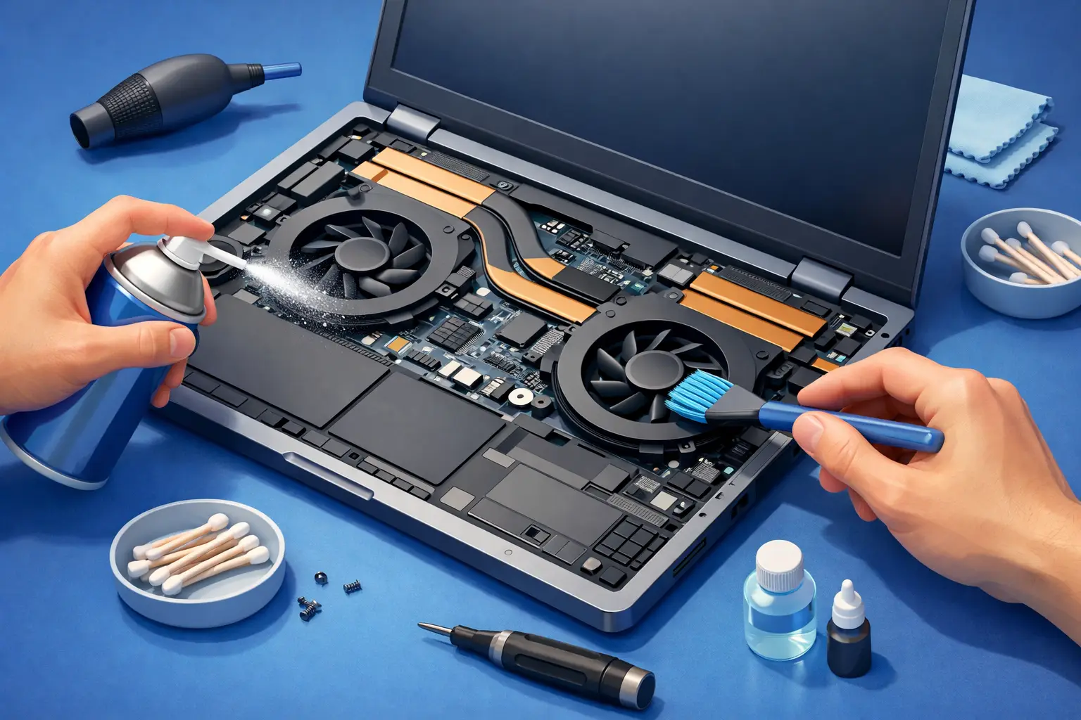 Cómo limpiar los ventiladores de tu notebook