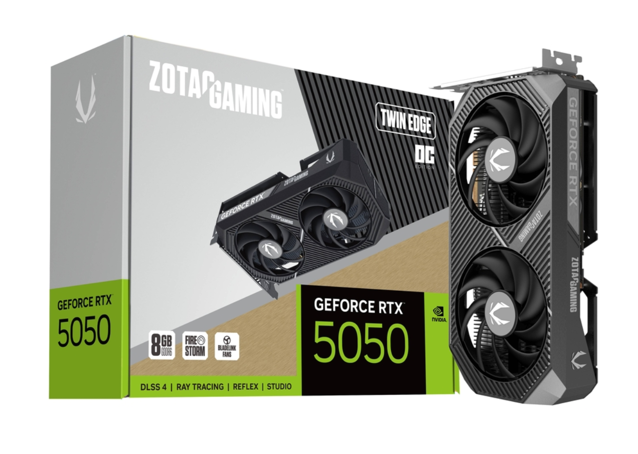 RTX 5050 Zotac_1 Tarjeta de Video Nvidia RTX 5050 | 8GB VRAM | Zotac Twin Edge OC - Imagen 1